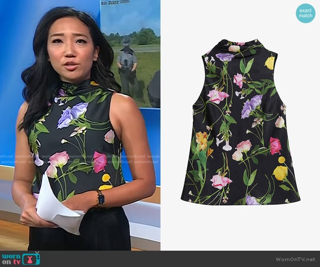 Ted Baker Demitri Floral-Print Top worn by Kathy Park on Today