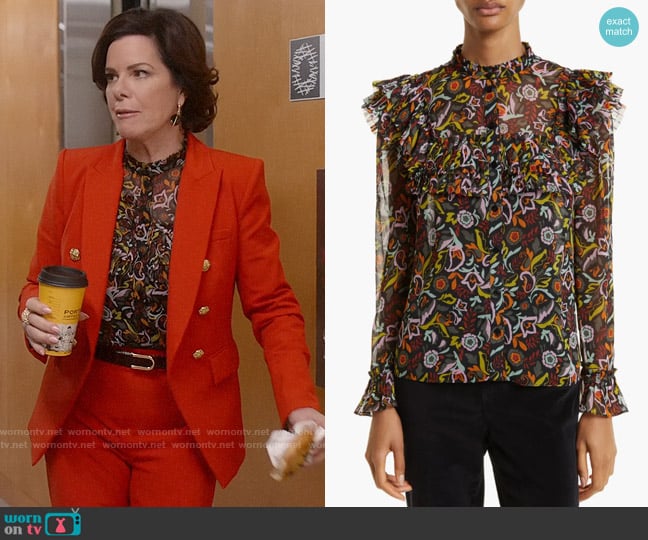 Ted Baker Ehllana Blouse worn by Margaret Wright (Marcia Gay Harden) on So Help Me Todd