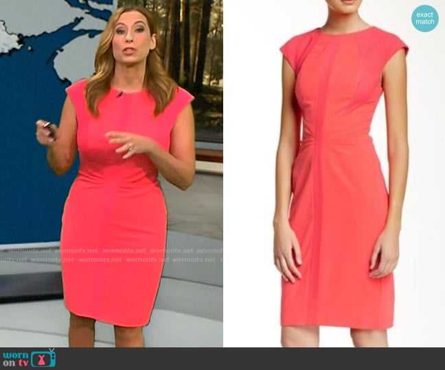 Ted Baker Ruched Dress worn by Stephanie Abrams on CBS Mornings