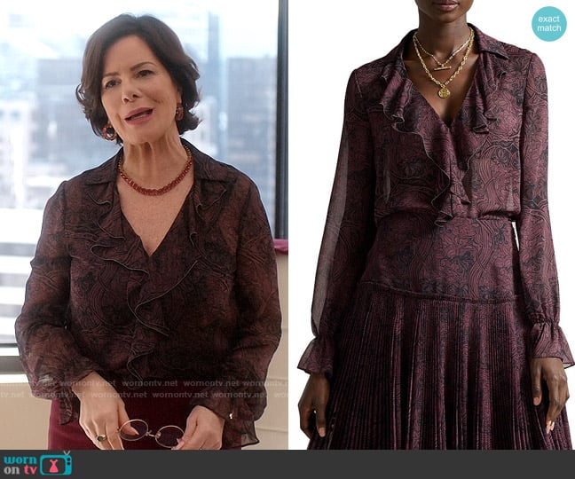 Ted Baker Coryiah Blouse worn by Margaret Wright (Marcia Gay Harden) on So Help Me Todd