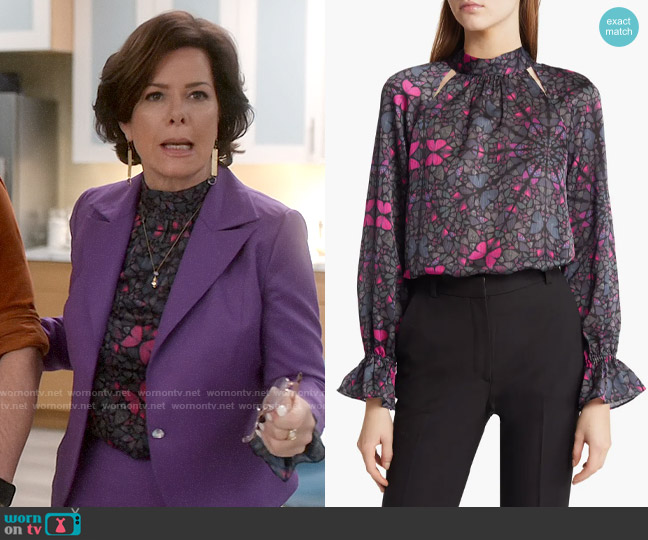 Ted Baker Heiydii Blouse worn by Margaret Wright (Marcia Gay Harden) on So Help Me Todd