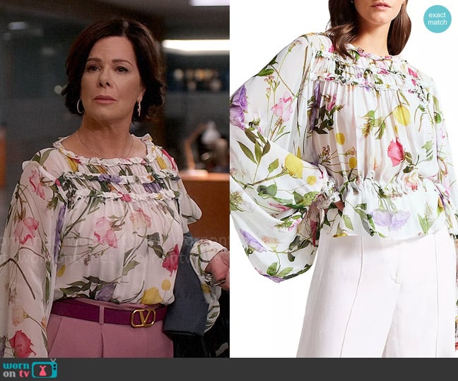 Ted Baker Hewette Blouse worn by Margaret Wright (Marcia Gay Harden) on So Help Me Todd