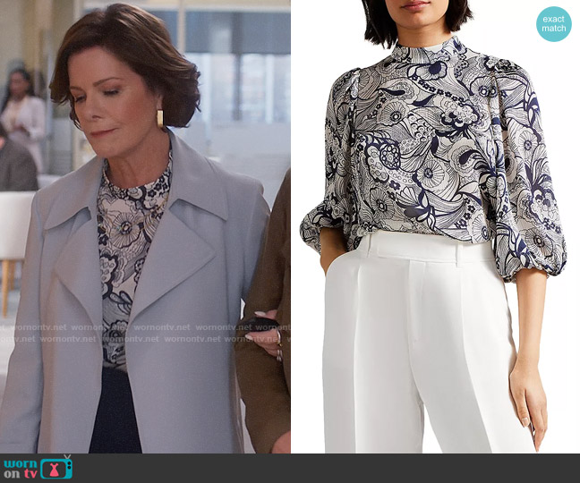 Ted Baker Johsiie Top worn by Margaret Wright (Marcia Gay Harden) on So Help Me Todd