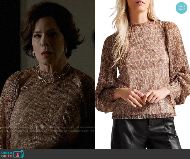 Ted Baker Missiy Top worn by Margaret Wright (Marcia Gay Harden) on So Help Me Todd