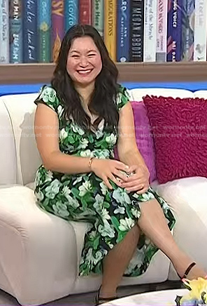 Thao Thai's green floral dress on Today