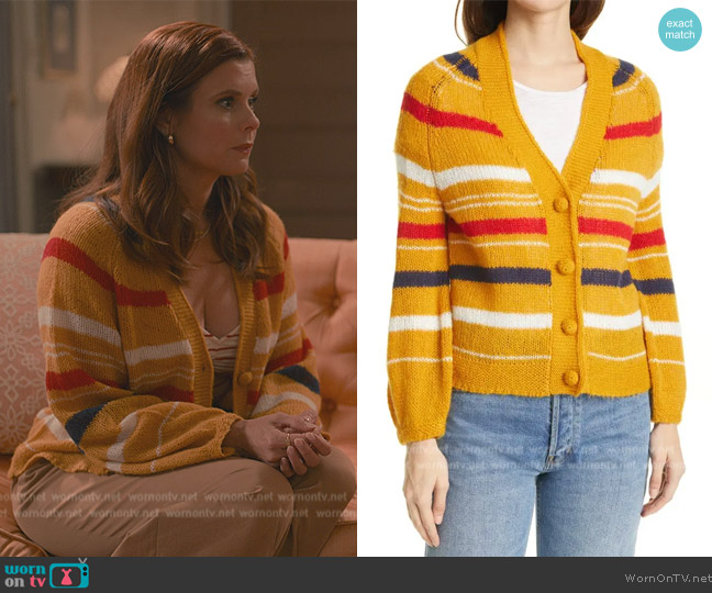 The Great The Sailing Stripe Cardigan worn by Maddie Townsend (JoAnna Garcia Swisher) on Sweet Magnolias