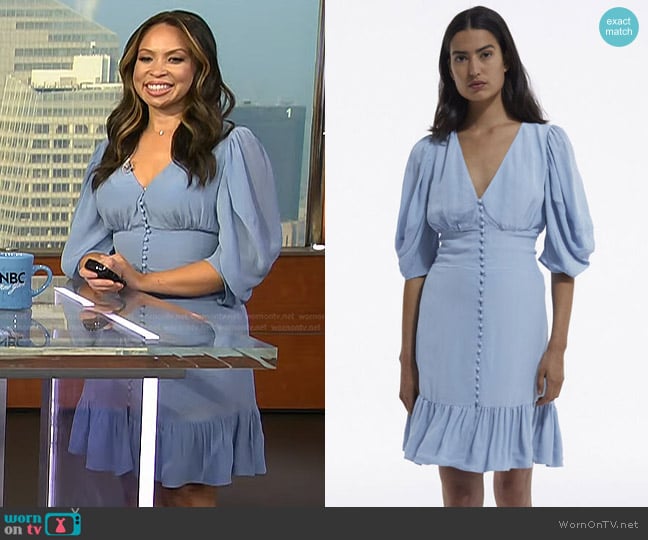 The Kooples Light Blue Dress worn by Adelle Caballero on Today