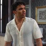 Theo’s white knit shirt on Days of our Lives