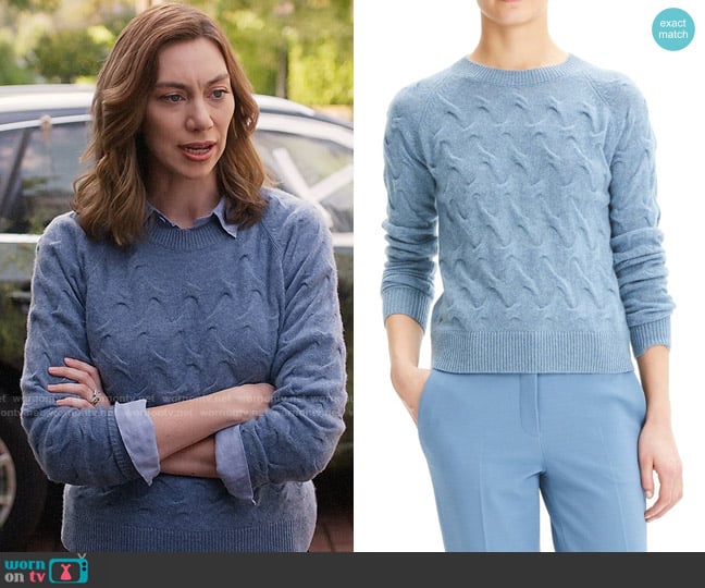 Theory Tucked Cashmere Sweater worn by Allison Grant (Madeline Wise) on So Help Me Todd