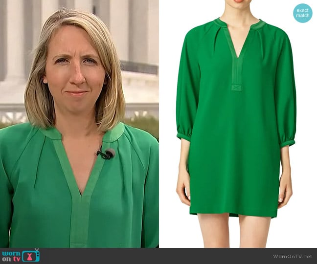 Trina Turk Pipkin Dress in Green worn by Julia Ainsley on NBC News Daily