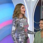 Trinny Woodall’s sequin top and skirt on Today