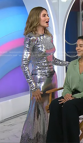 Trinny Woodall's sequin top and skirt on Today