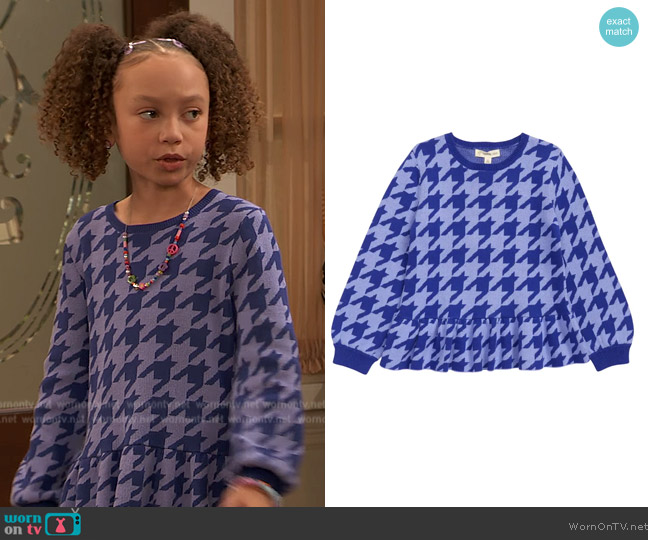 WornOnTV: Alice’s purple houndstooth sweater on Ravens Home | Mykal ...