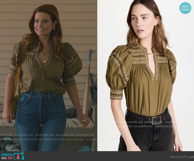 Ulla Johnson Noam Top worn by Maddie Townsend (JoAnna Garcia Swisher) on Sweet Magnolias