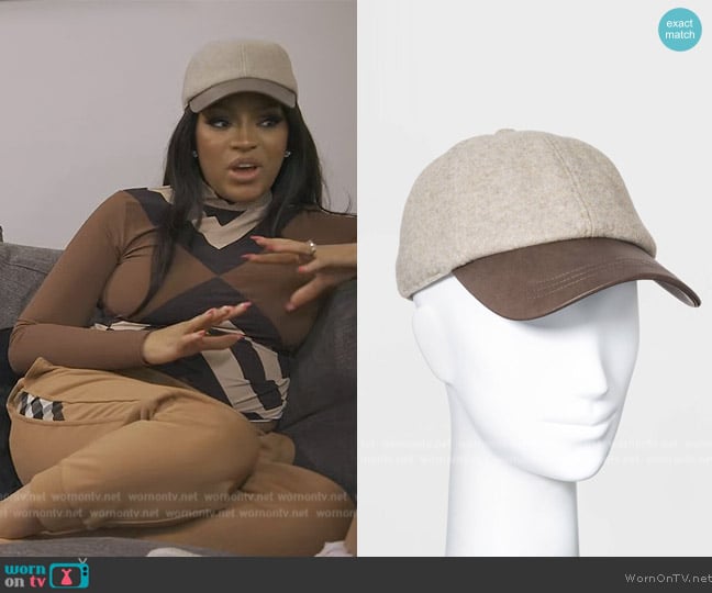 Felt and Vegan Leather Cap by Universal Thread worn by Drew Sidora on The Real Housewives of Atlanta