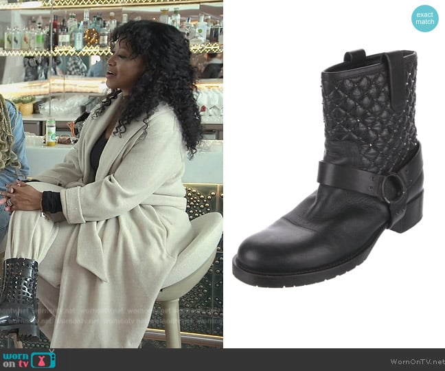 Valentino Rubber Studded Accents Rain Boots worn by Monyetta Shaw-Carter on The Real Housewives of Atlanta