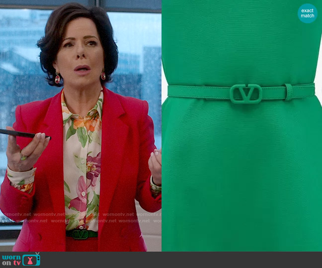 Valentino Garavani Logo Belt worn by Margaret Wright (Marcia Gay Harden) on So Help Me Todd