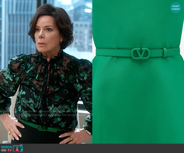 Valentino Garavani Logo Belt worn by Margaret Wright (Marcia Gay Harden) on So Help Me Todd