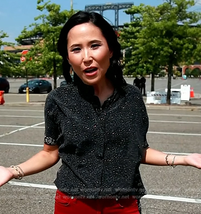 Vicky’s black leopard shirt on Today