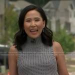 Vicky’s grey sleeveless knit sweater on Today