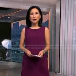 Vicky’s purple asymmetric dress on NBC News Daily