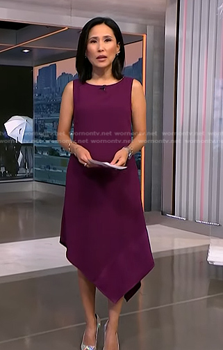 Vicky's purple asymmetric dress on NBC News Daily