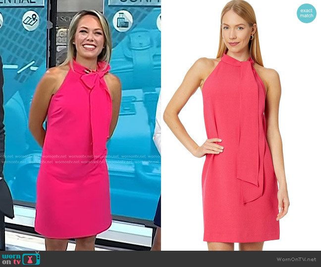 Vince Camuto Crepe Bow Neck Halter Dress worn by Dylan Dreyer on Today