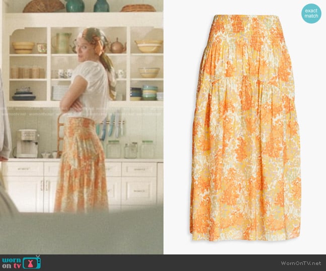 Vince Garden Smocked Skirt worn by Susannah Fisher (Rachel Blanchard) on The Summer I Turned Pretty