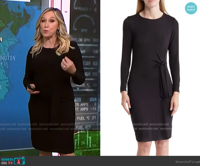 West K Side Knot Long Sleeve Dress worn by Michelle Grossman on NBC News Daily