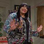 Whitley’s mixed print jacket on Days of our Lives