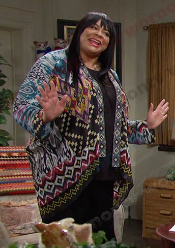 Whitley’s mixed print jacket on Days of our Lives