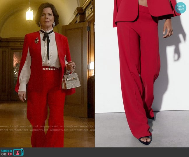 Zara Fluid High Waist Pants worn by Margaret Wright (Marcia Gay Harden) on So Help Me Todd