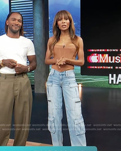 Zuri's denim jeans on Access Hollywood