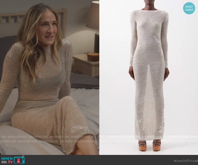 16Arlington Mira Sequinned Knitted Dress worn by Carrie Bradshaw (Sarah Jessica Parker) on And Just Like That