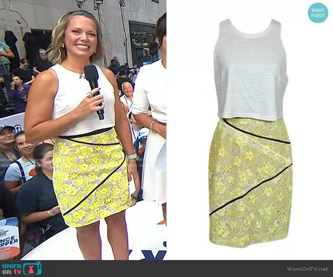 ABS Allen Schwartz Floral Embroidered Tank Midi Dress worn by Dylan Dreyer on Today