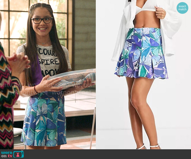 Emmy’s floral pleated skirt on High School Musical The Musical The Series