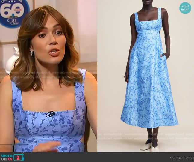 Acler Pennant Dress worn by Mandy Moore on Access Hollywood