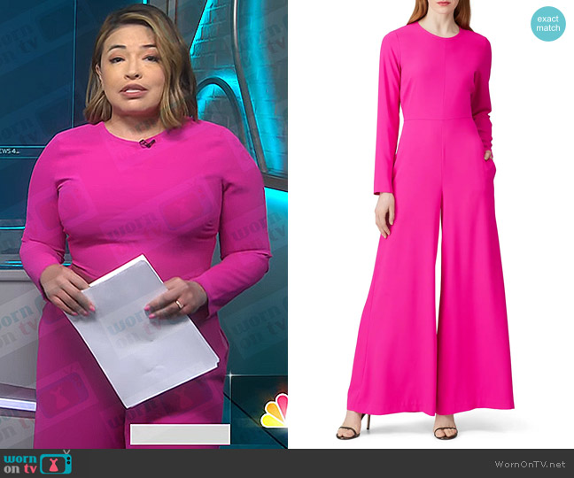 WornOnTV: Gilma Avalos’s pink long sleeve jumpsuit on NBC News Daily ...