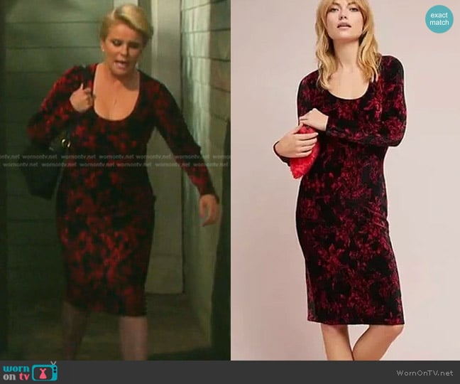 Anthropologie Deidre Bodycon Dress worn by Adrienne Johnson Kiriakis (Judi Evans) on Days of our Lives