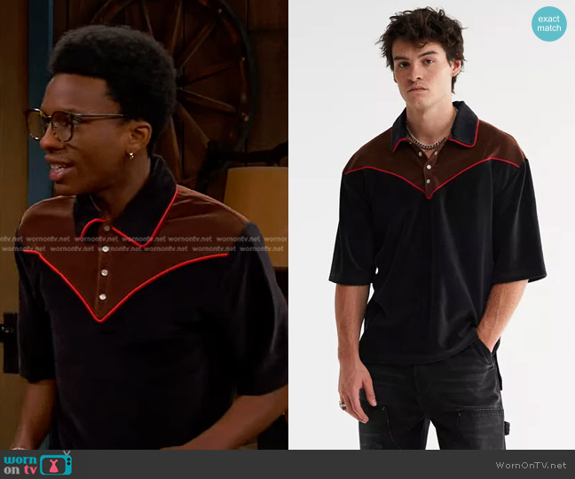 BDG Vaquero Polo Shirt worn by Noah Lambert (Israel Johnson) on Bunkd