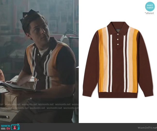 Beams Plus Striped Knitted Polo worn by Jughead Jones (Cole Sprouse) on Riverdale