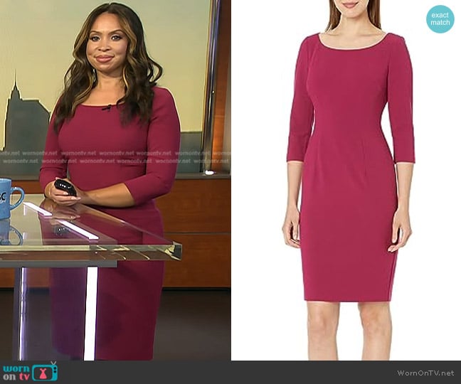 WornOnTV: Adelle’s burgundy 3/4 sleeve dress on Today | Adelle ...