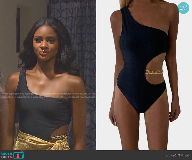 Regine Chevallier One Piece Resortwear One Piece Bathing Suit worn by Charity Lawson on The Bachelorette