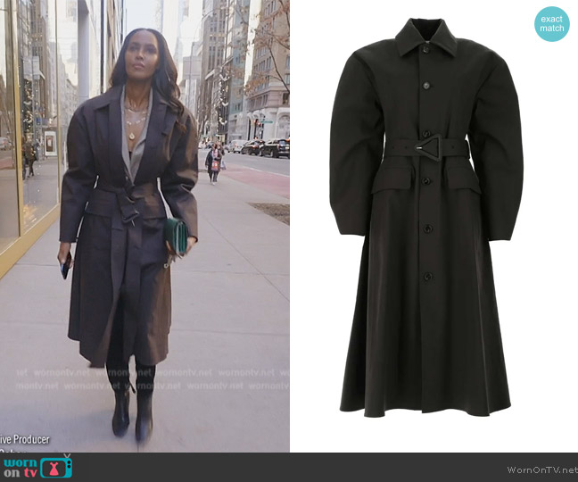 Bottega Veneta  Single Breasted Trench Coat worn by Ubah Hassan on The Real Housewives of New York City