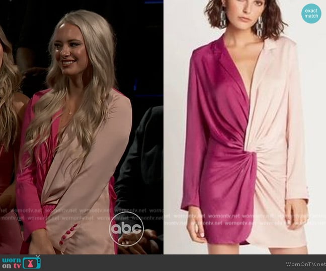 Choosy Two-Tone Twist Front Dress worn by Brooklyn Willie on The Bachelorette