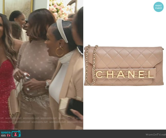 Chanel Classic Enchained Logo Flap Bag worn by Shamea Morton on The Real Housewives of Atlanta