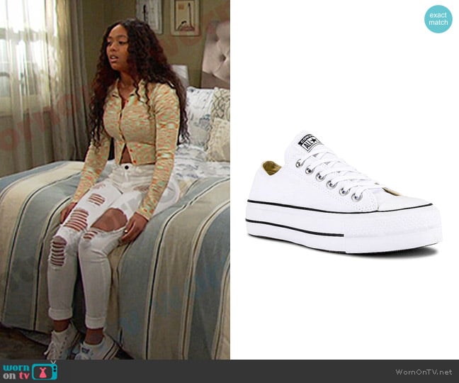 Converse Chuck Taylor All Star Lift Sneaker worn by Talia Hunter (Aketra Sevellian) on Days of our Lives