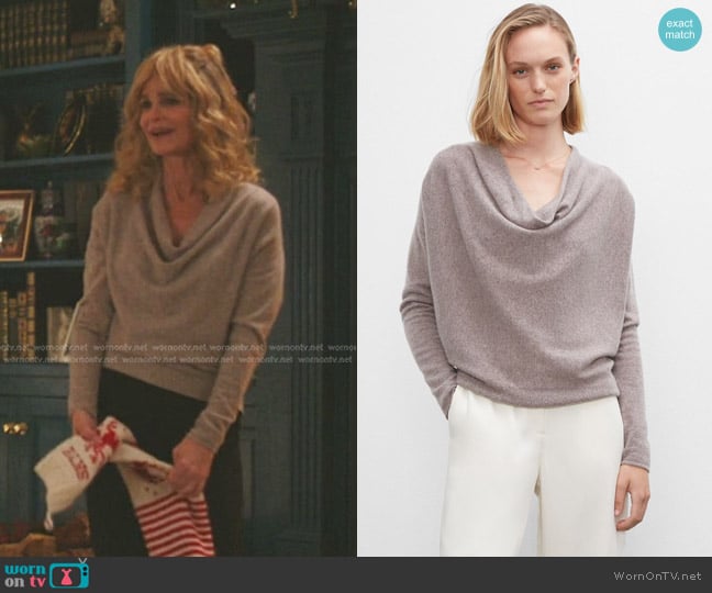 Club Monaco Cowl Neck Cashmere Sweater worn by Julia (Kyra Sedgwick) on The Summer I Turned Pretty