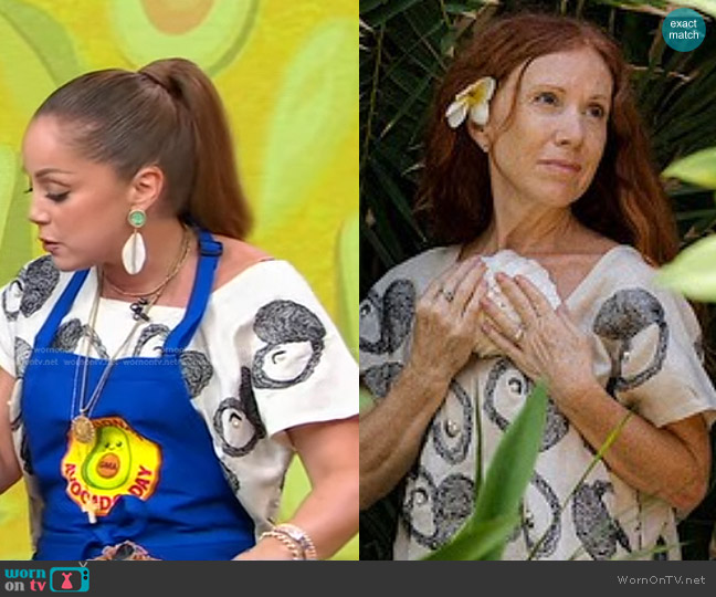 Elena Martinez Bolio Mayan Embroidered Top worn by Marcela Valladolid on Good Morning America