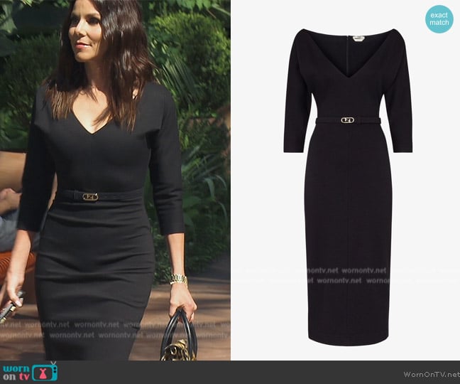 Fendi Wool jersey dress worn by Heather Dubrow on The Real Housewives of Orange County